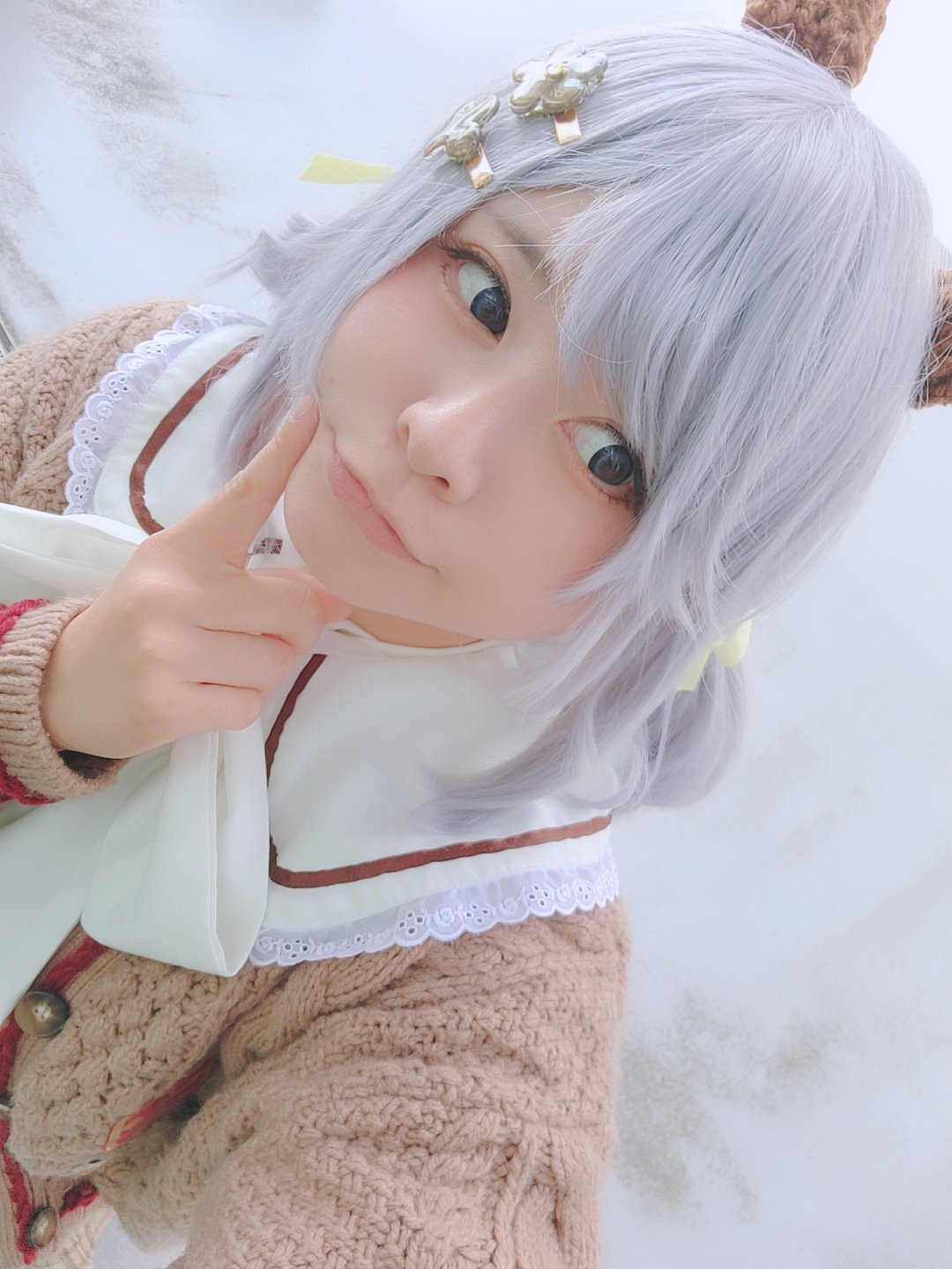 ゆ*ら様 コヤンイサムチョン♡テディ！オッドアイにゃんの着ぐるみスマホショルダー skzoo 10cm ぬいぐるみ 衣装 服 coconut様 ご依頼品 - メルカリ