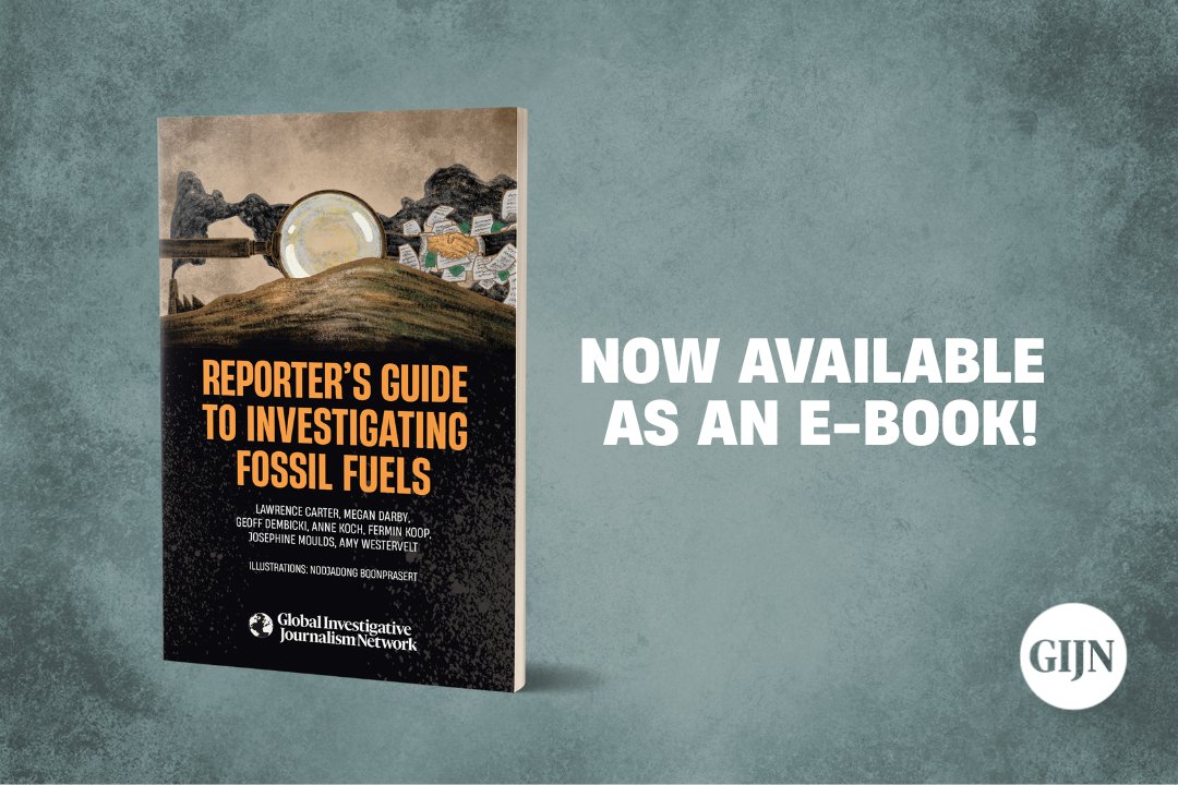 gijnAfrica's tweet photo. 📚 GIJN’s comprehensive Reporter’s Guide to Investigating Fossil Fuels is now available as an e-book.

‼️ This digital book version includes expert analysis and practical advice to enable better investigations of the fossil fuel industry.

Details 👉 https://t.co/4JjxJL7bu0 https://t.co/WI9DqnMHX0