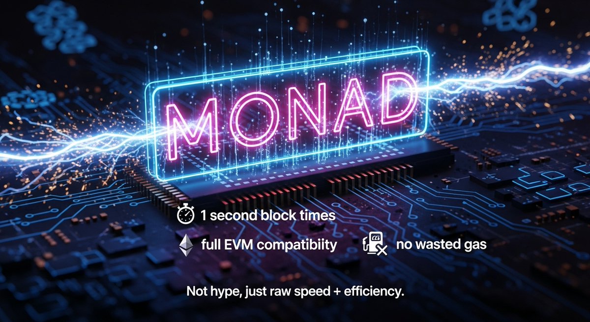 Every cycle has its hidden gem.
This time, it feels like <a href="/monad/">Monad</a> . ⚡
1 second block times, full EVM compatibility, no wasted gas.
Not hype, just raw speed + efficiency.
#Monad #Crypto #Blockchain