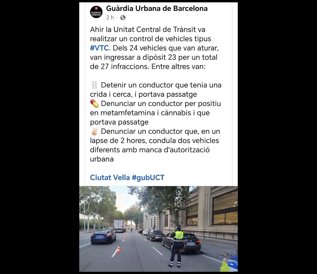 nomestaxi's tweet photo. Vols viatjar segur? Utilitza taxi! 
Imatge: Guàrdia Urbana de Barcelona.
#taxiproper #taxilegal #taxisegur #taxieconòmic #taxisostenible https://t.co/IrG8jWVUFU