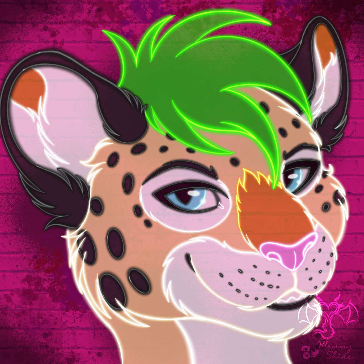 Here's another neon icon for JojoDaWolf of a character called Jaxon! Hope you enjoy it