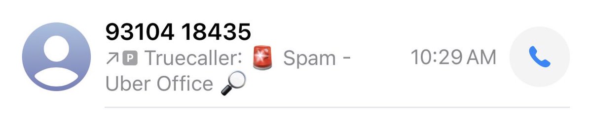 AshraHarshil's tweet photo. Hey, is this you official number or spam. I have been receiving calls to solve my issue from this number. @Uber_India https://t.co/DTFJzfeMpr