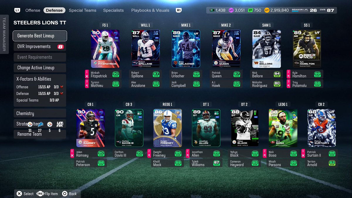 my team after the 2nd unstoppable &amp; team builders release. so glad those fire opportunity packs dropped today was able to get megatron for 2mill. i knew i wasnt gonna pull him from packs bc they don’t bless ppl that win a lot &amp; have high coin stacks. can’t wait to add ted #MUT