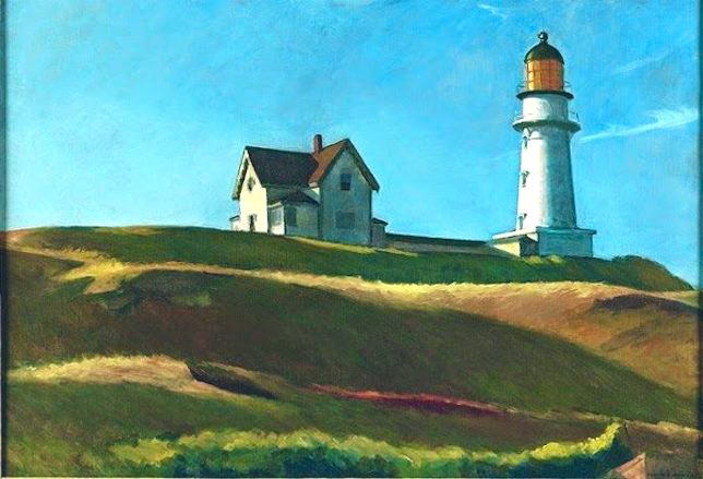 Dominiquepucini's tweet image. Edward Hopper (1882-1967) 
Colline avec phare, 1927
#Hopper #phare #peinture
« L’artiste est connu pour sa fascination pour les phares et leur architecture verticale. Véritables repères dans les paysages, les phares sont aussi des références à la solitude et à la tempête. »