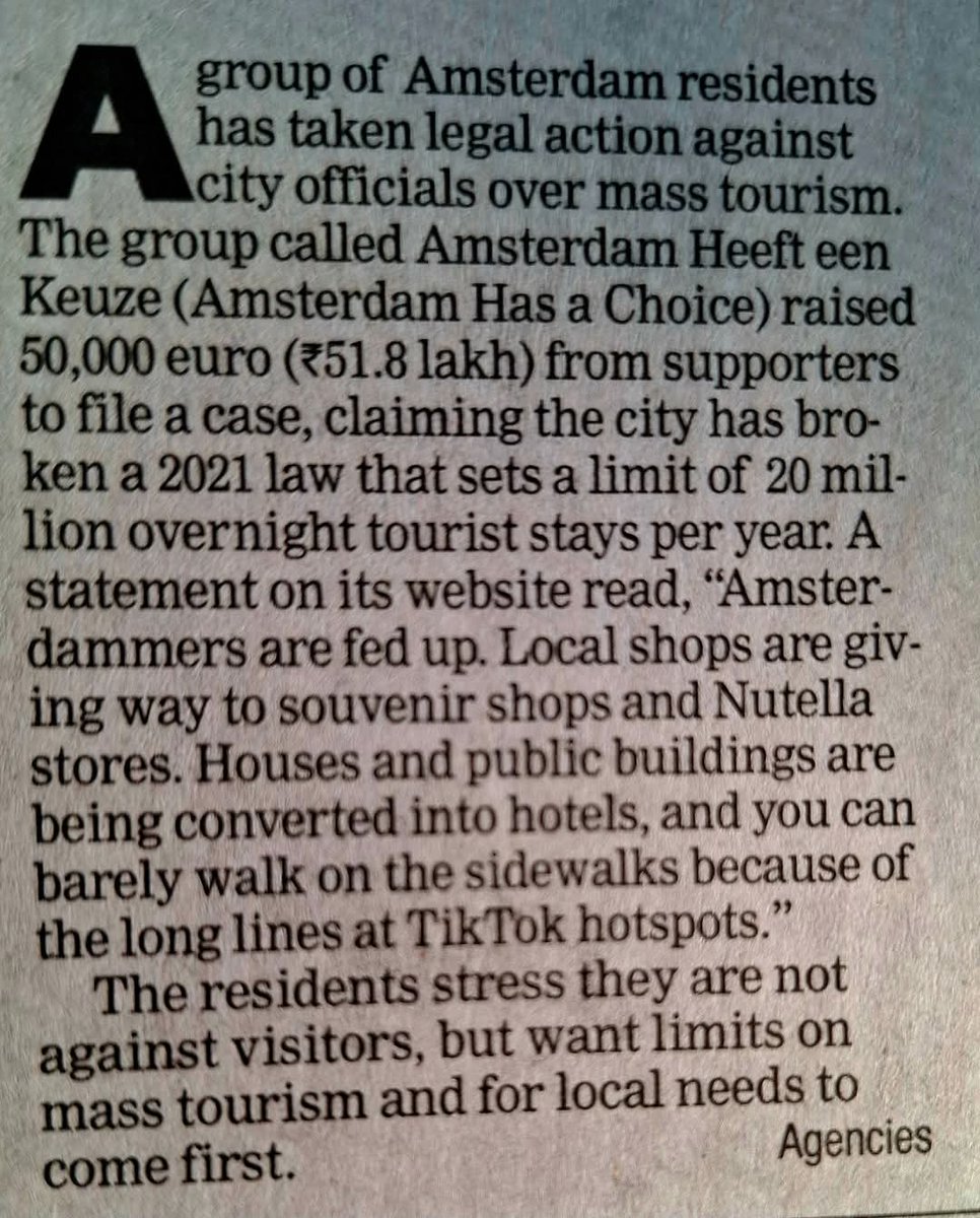 Protests against mass tourism have been rising globally, and India also has its own share of challenges and local resistance.

The pushback from locals is growing where mass tourism threatens ecology, culture or livelihoods. 

.
<a href="/tourismgoi/">Ministry of Tourism</a> #tourism