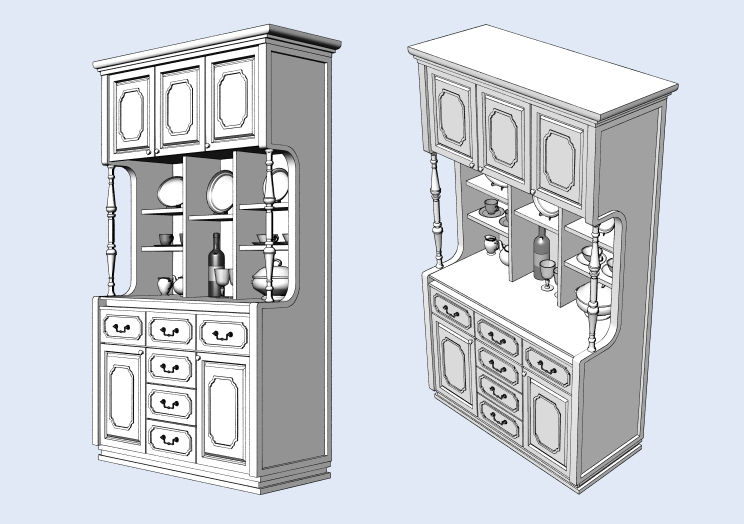 Chachacha365's tweet photo. CLIP STUDIO ASSETSに３D素材をアップしました！
アンティーク食器棚、カラーは4種類です。

洋風の食器棚 by Chachacha 
https://t.co/Dwopztm2SL #clipstudio https://t.co/wPodTDLd0d