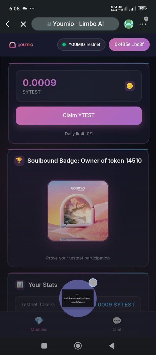 <a href="/youmio_ai/">Youmio</a>  the ytest claiming button

 isn't working, you should rectify it

 because it has been 2days since it

 last worked for me.