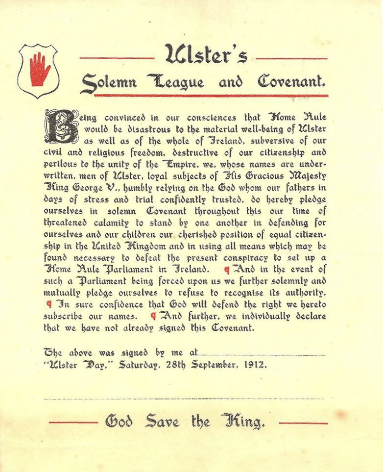 ACT INITIATIVE - CENTRAL 

‘Ulster Day’ 28th September 1912

On this day in 1912 thousands of men and women signed the Ulster Covenant and the Declaration to defend our cherished position of equal citizenship in the United Kingdom.