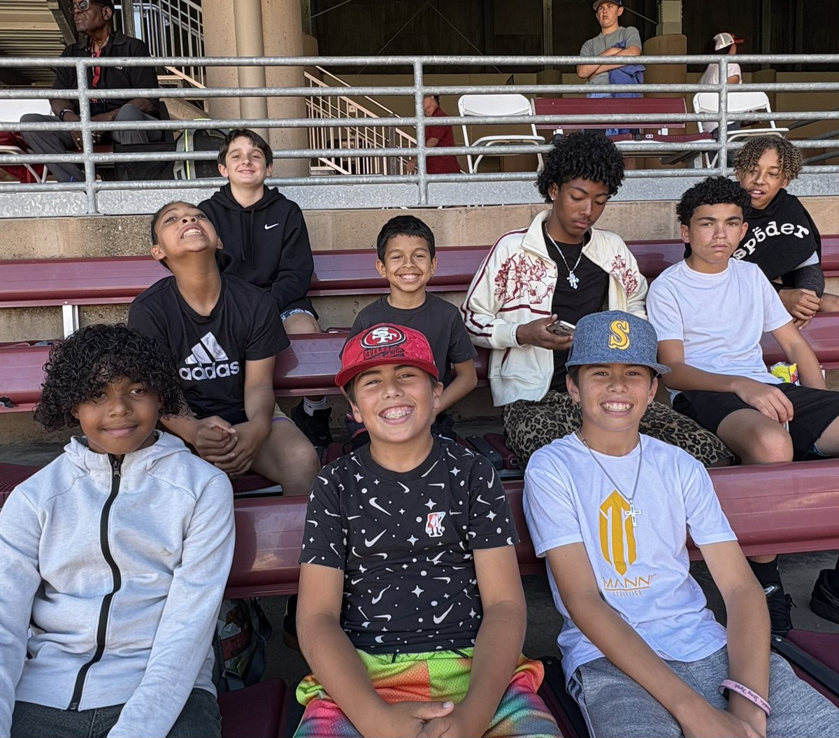 My guy, some of his teammates &amp; friends went to the Stanford vs San Jose St.  game today. 

Fun experience for them. 

<a href="/StanfordFball/">Stanford Football</a>