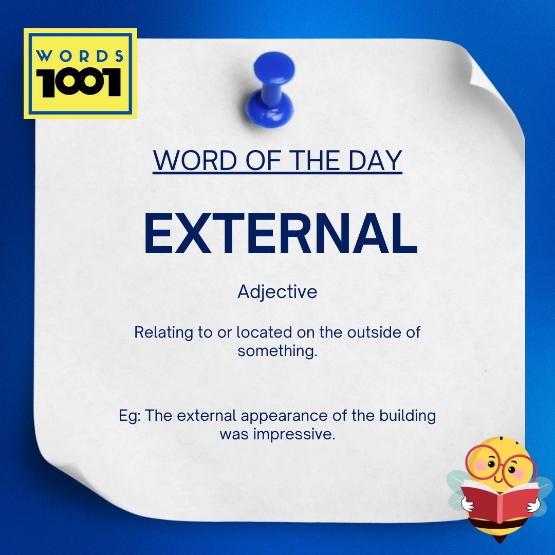 IndiaSpelling's tweet image. External (adj): “The external appearance of the building was impressive.”
2025 architecture boosts external aesthetics 30%! #External #Architecture #Beauty #SpellBee
