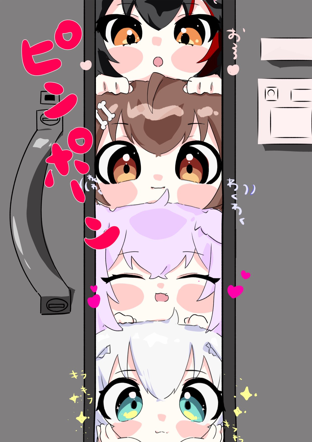 【おもちママ♥プロフ確認願い♥】おまとめ3点　ディップアート　イヤリング もちまる🎀skebはプロフィールにリンクがあります