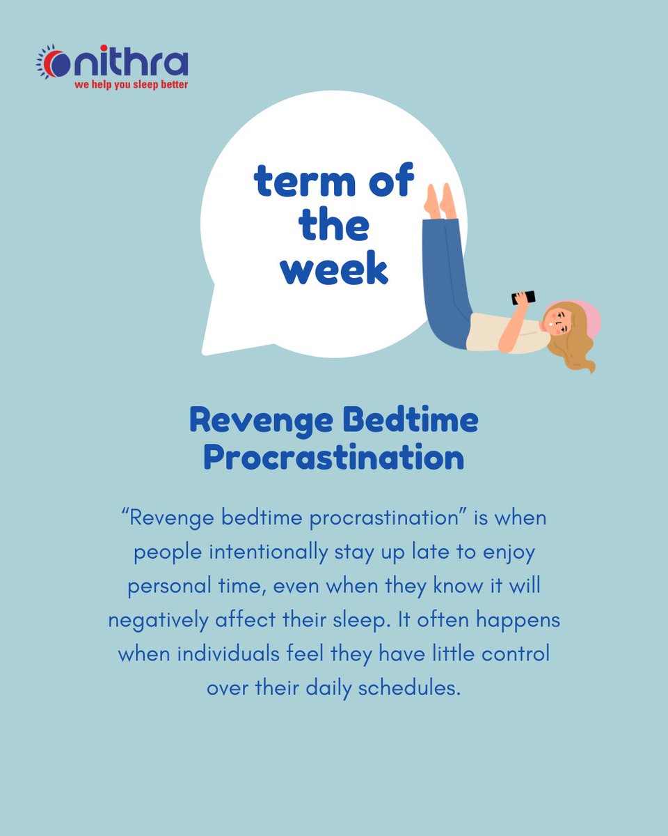 You’re exhausted but still scrolling at 2 AM. That’s revenge bedtime procrastination-trading rest for ‘me-time.’ But the real ‘me-time’ is a good night’s sleep. Do you experience it too? Share in the comments below!
<a href="/dr_ramakrishnan/">Dr. Nagarajan Ramakrishnan</a> 
 #RevengeBedtimeProcrastination #SleepBetter
