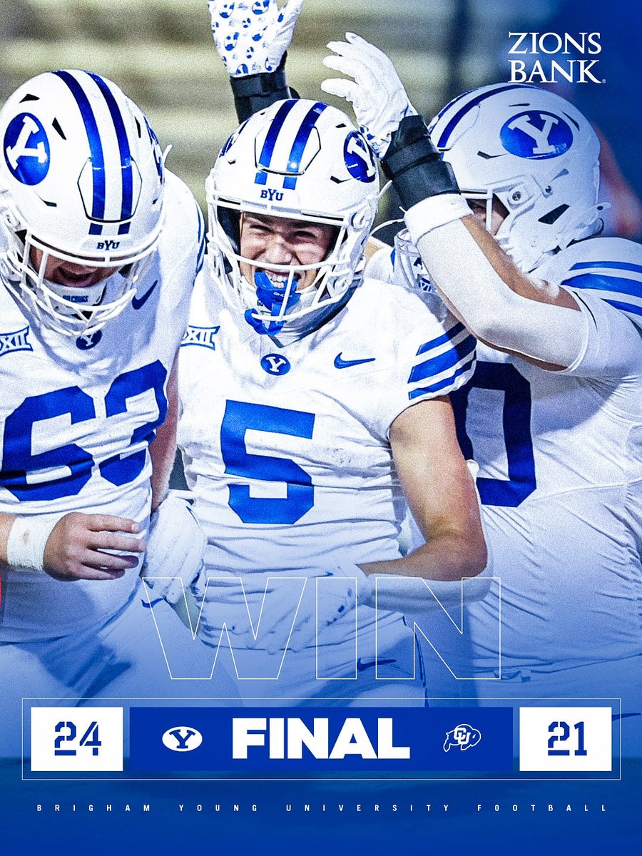 BYU FOOTBALL (@byufootball) on Twitter photo WHAT A WIN FOR THE COUGS!! WHAT A WIN FOR THE COUGS!!