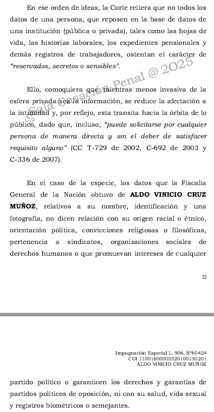 loviedoH's tweet photo. Corte S. Rad. 60424/25. Acceso carnal abusivo.

Temas: Obtención de la hoja de vida para conocer nombre del procesado es de dominio público. Imprecisiones cromáticas aclaradas posteriormente no generan desacreditación. 

"Se insiste, la información relativa al nombre, https://t.co/bTZDpBCgLa