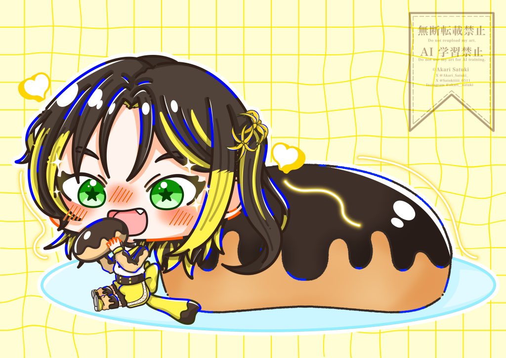 Akari_Satuki_'s tweet photo. 🍫エクレア×らき⭐️

#oc #SD #illustration #明里のアトリエ https://t.co/OExm1u3BWn