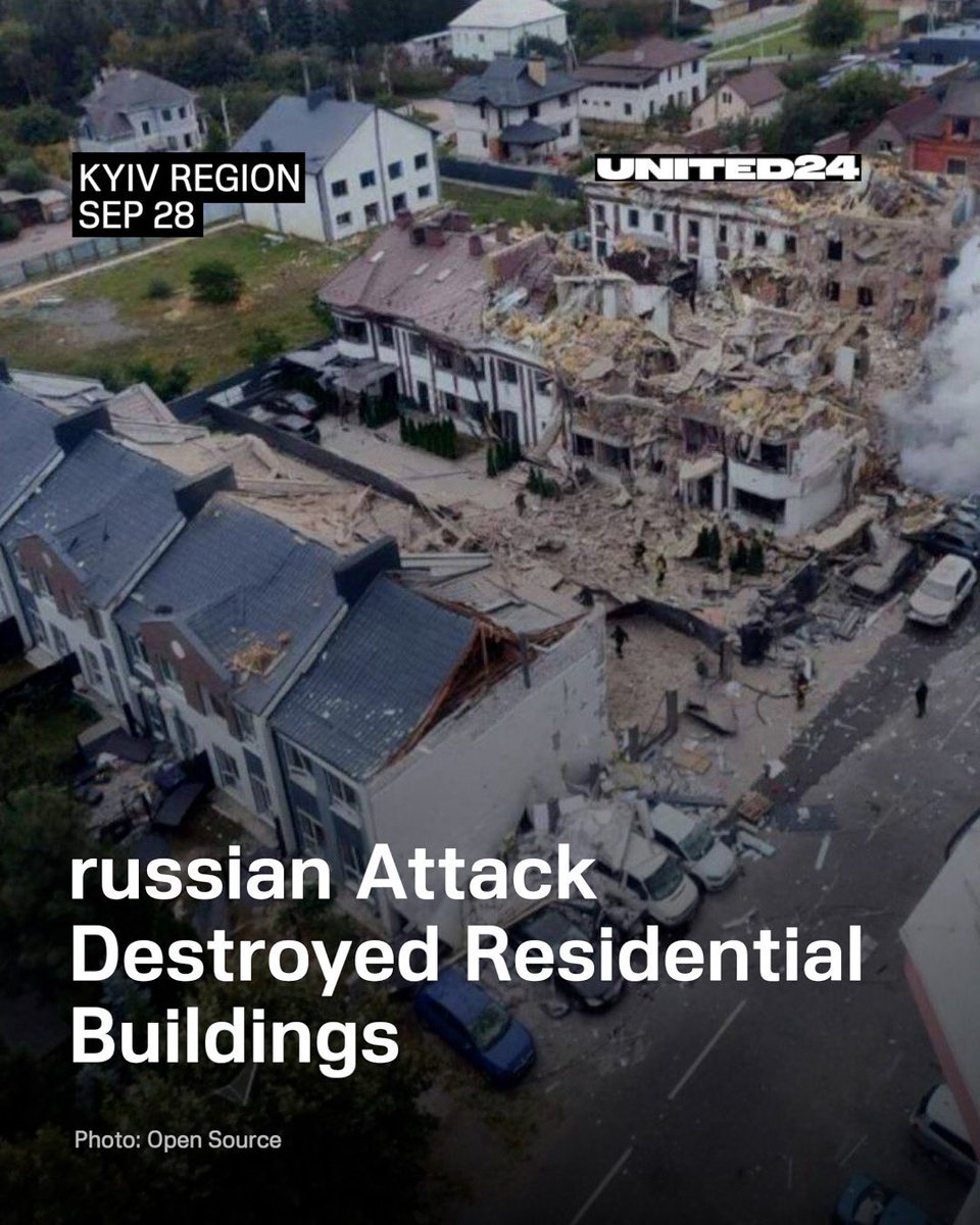 U24_gov_ua's tweet photo. In the aftermath of relentless russian attacks, civilian infrastructure lies in ruins. Once again, russia targets innocent civilians. Help protect lives — support UNITED24’s fundraiser for AI-controlled turrets https://t.co/ktkUzxV8Yd https://t.co/YMjtL1XLSr