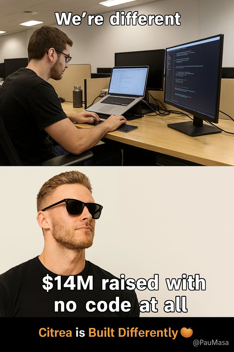 onebragaaaaa's tweet image. $14M raised with no code at all 😎
Citrea didn’t just build a bridge… it melted the ice 🍊🧡 #BitcoinL2 #BitVM #CitreaTestnet
@citrea_xyz @rollie1212 @thesarimzaidi