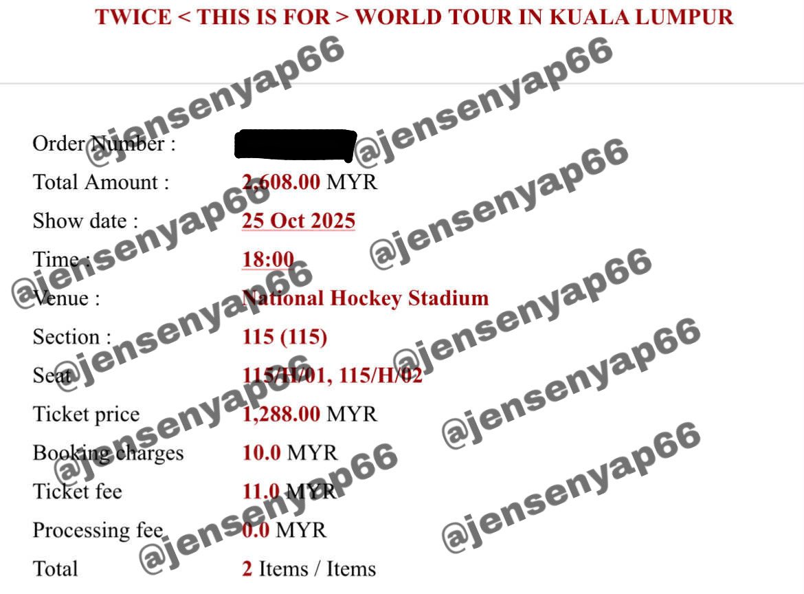 WTS #TwiceinKL Extra Tickets

-Want to sell 2x VIP seated section 115 Row H Seat 01 and 02 *Side by side*

-RM2700 for both seats included all fees

RTS: Got better seats!

DM me if interested thank you! ^^
#TWICE_THISISFOR_WORLD_TOUR_KL #TWICEinMY #TWICE_THISISFOR_WORLD_TOUR