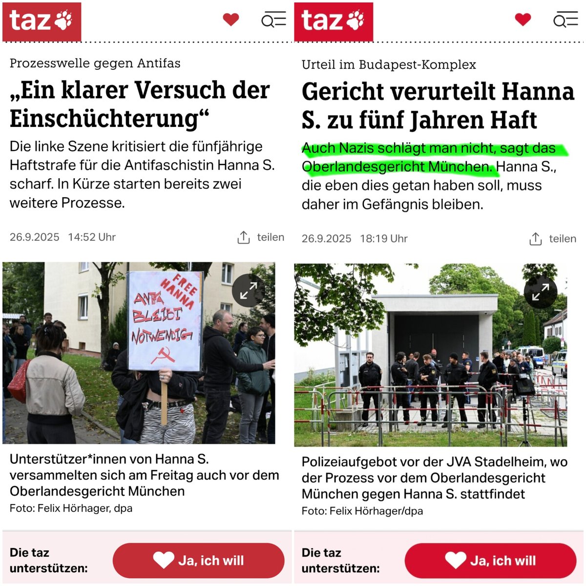 BB12_DE's tweet image. Linksextreme haben offenkundig ein Problem mit dem Urteil gegen #HannaS. Da wird dann auch schon mal munter ein Zitat erfunden. Armselig!