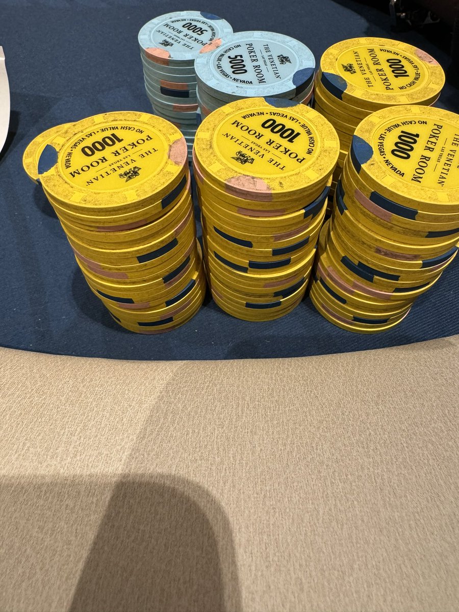 53bbs in the bag for tomorrow <a href="/VenetianPoker/">Venetian Poker Room</a> Let's go!