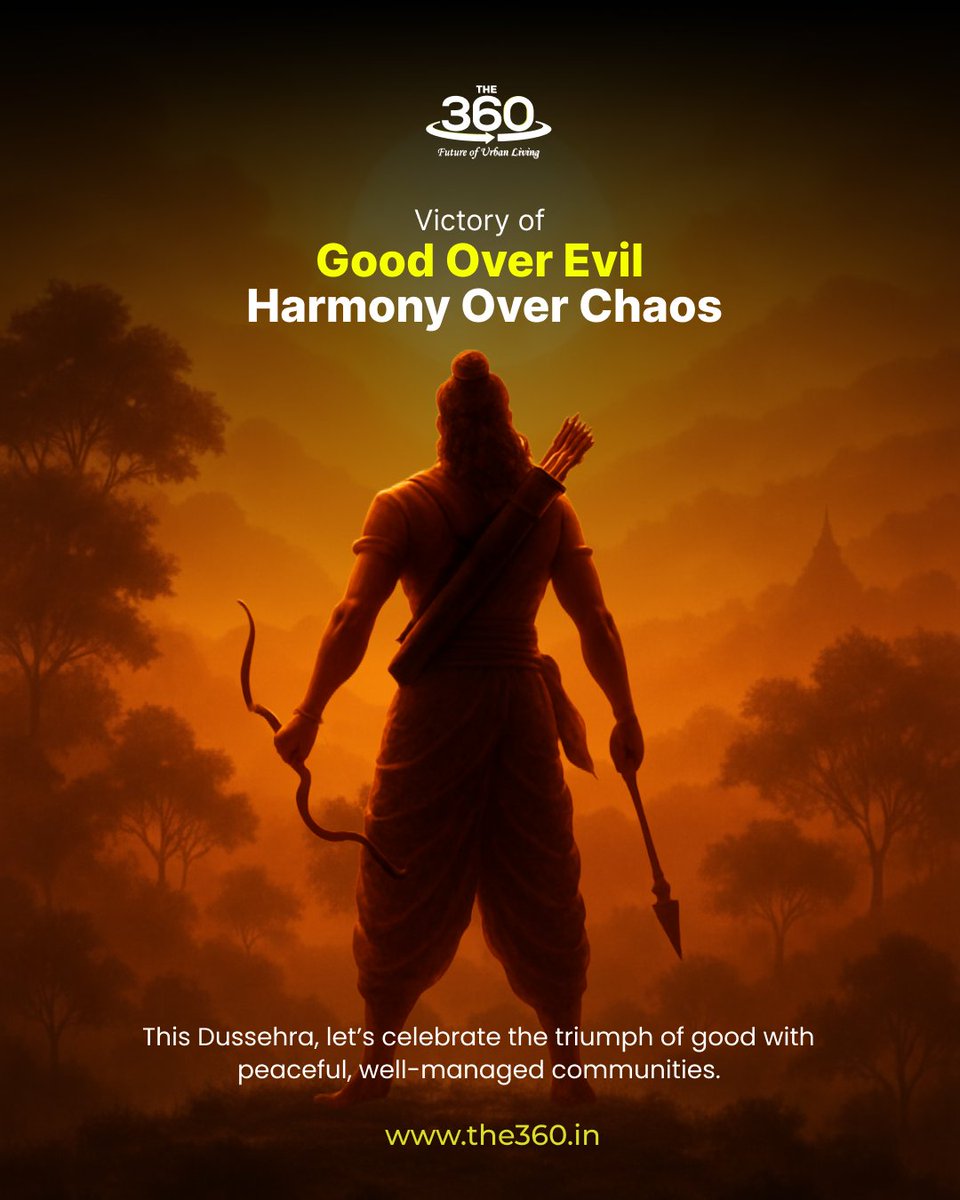 The360app's tweet photo. Happy Dussehra! 🎉
May Maa Durga’s blessings and Lord Rama’s victory inspire us to build societies filled with harmony, unity, and seamless living with The360.
#HappyDussehra #The360 #SeamlessLiving #CommunityFirst #FestiveTogetherness https://t.co/XIOTUUKwmf