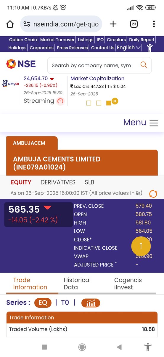 muruganmse's tweet photo. @ShoonyaApp ​"Urgent data mismatch query for stock.Why is the Previous Close / LTP shown as ₹590.00 on the Shoonya app today (Sept 28), when the correct exchange price (NSE) is ₹565.35? This discrepancy is significant and risks trading errors. Please clarify #shoonyaglitch https://t.co/omf5ujWfBv