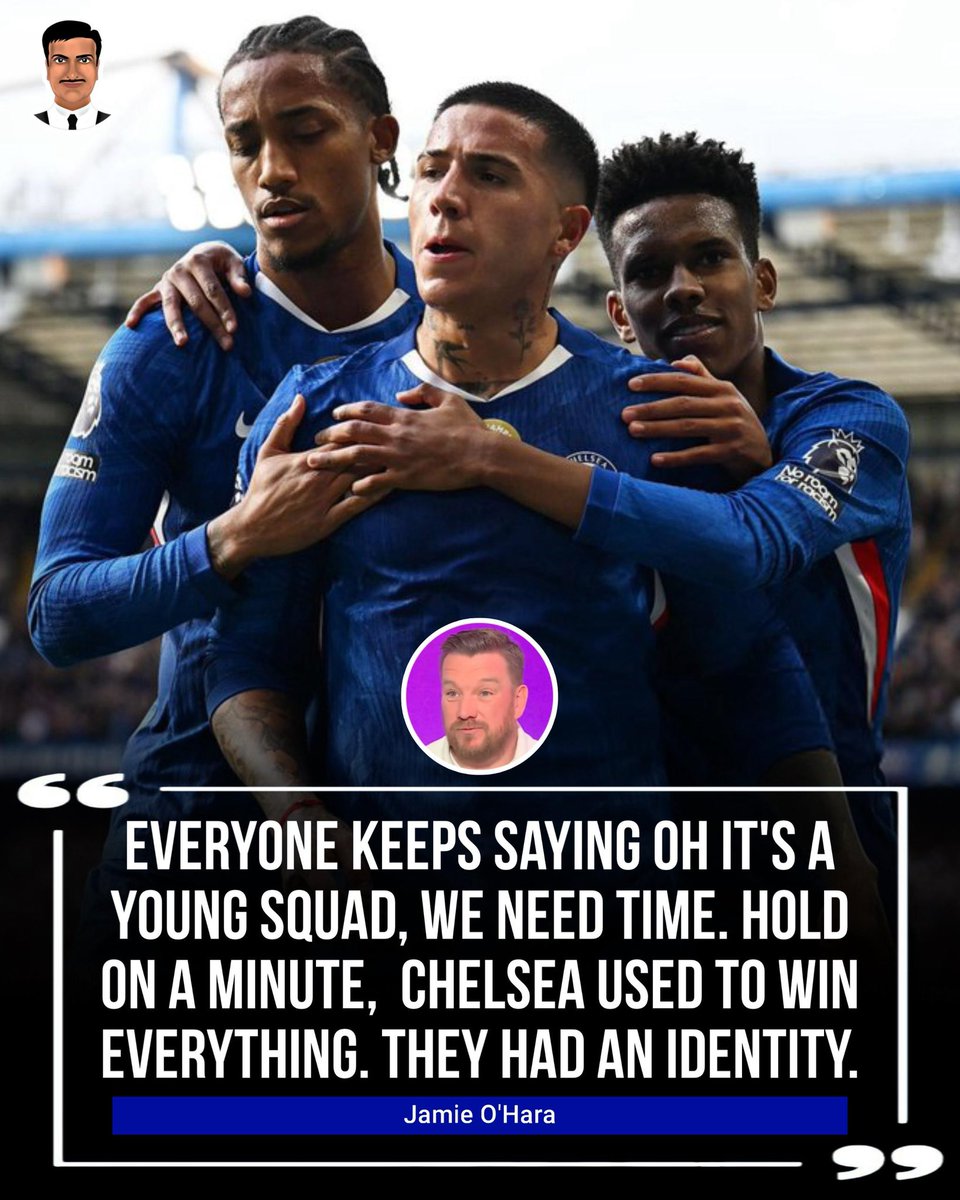 FrankKhalidUK's tweet photo. Jamie O'Hara: 

“Everyone keeps saying oh it's a young squad, we need time. Hold on a minute,  Chelsea used to win everything. They had an identity. You can't keep saying you have a young team you bought these young players. You bought players with no experience." https://t.co/DKvVl84FVo