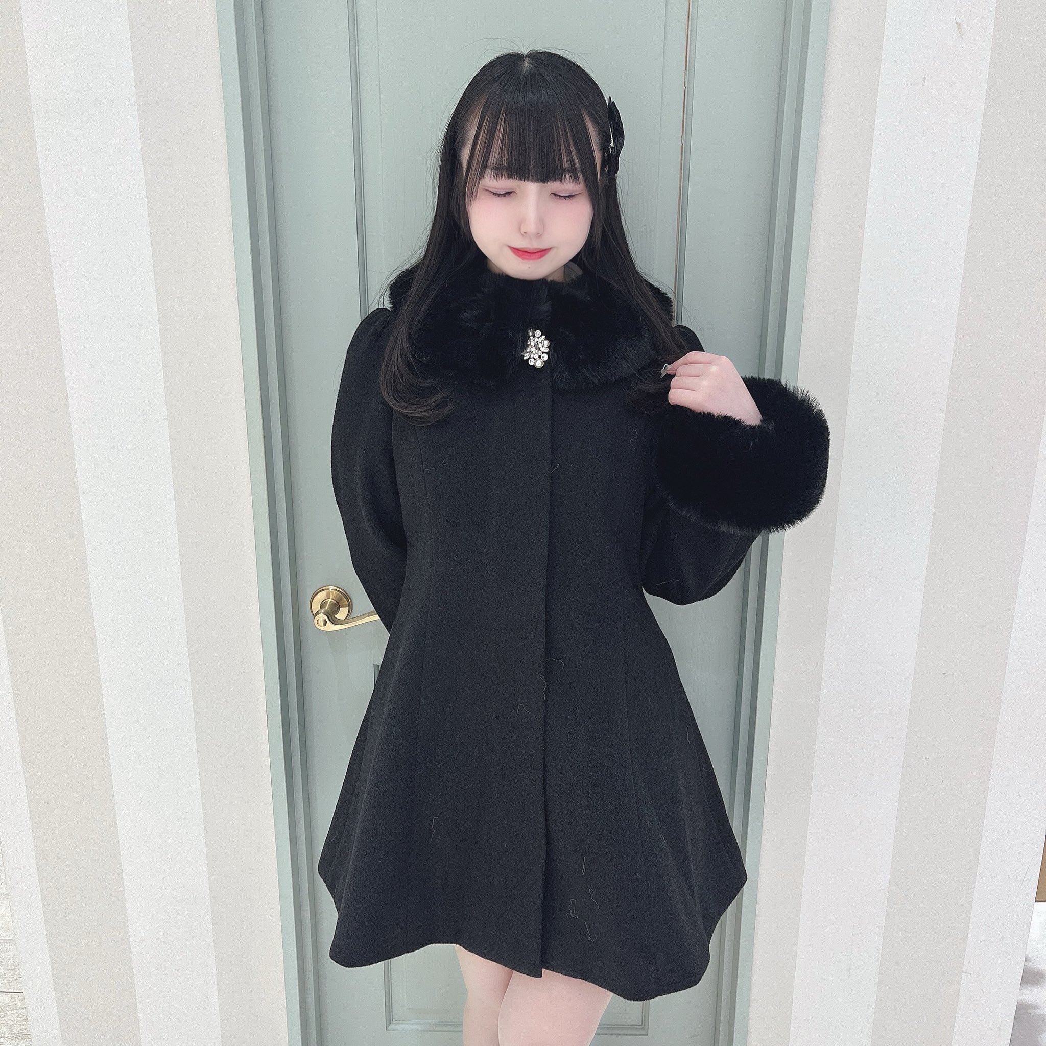 evelyn くるみ大襟コート OW evelyn on X: 