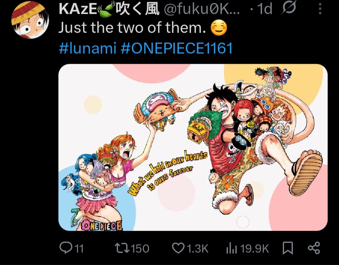 Nazthejerk18's tweet photo. "they sure are standing next to each other"
Lunami's really have the audacity to say this shit when they're 10xs worse πππ I've seen more ppl claim lunami canon over this colorspread than all Namivivi shippers in existence. https://t.co/fA5MNH4eFx