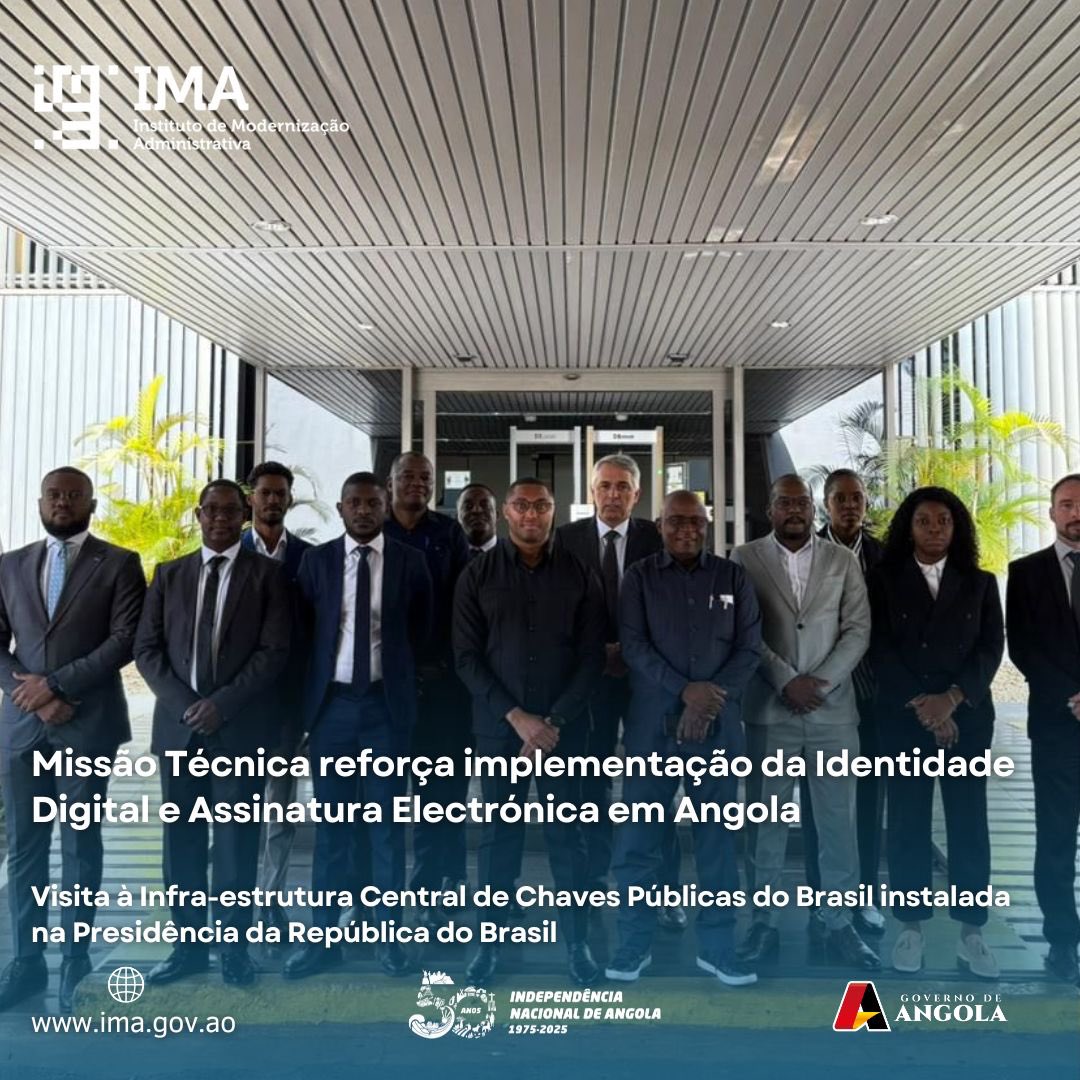 IMA_GOV's tweet photo. Missão técnica reforça implementação da Identidade Digital e Assinatura Electrónica em Angola

Saiba mais em: https://t.co/ArcHY5StWW https://t.co/ja1znkG5Eo
