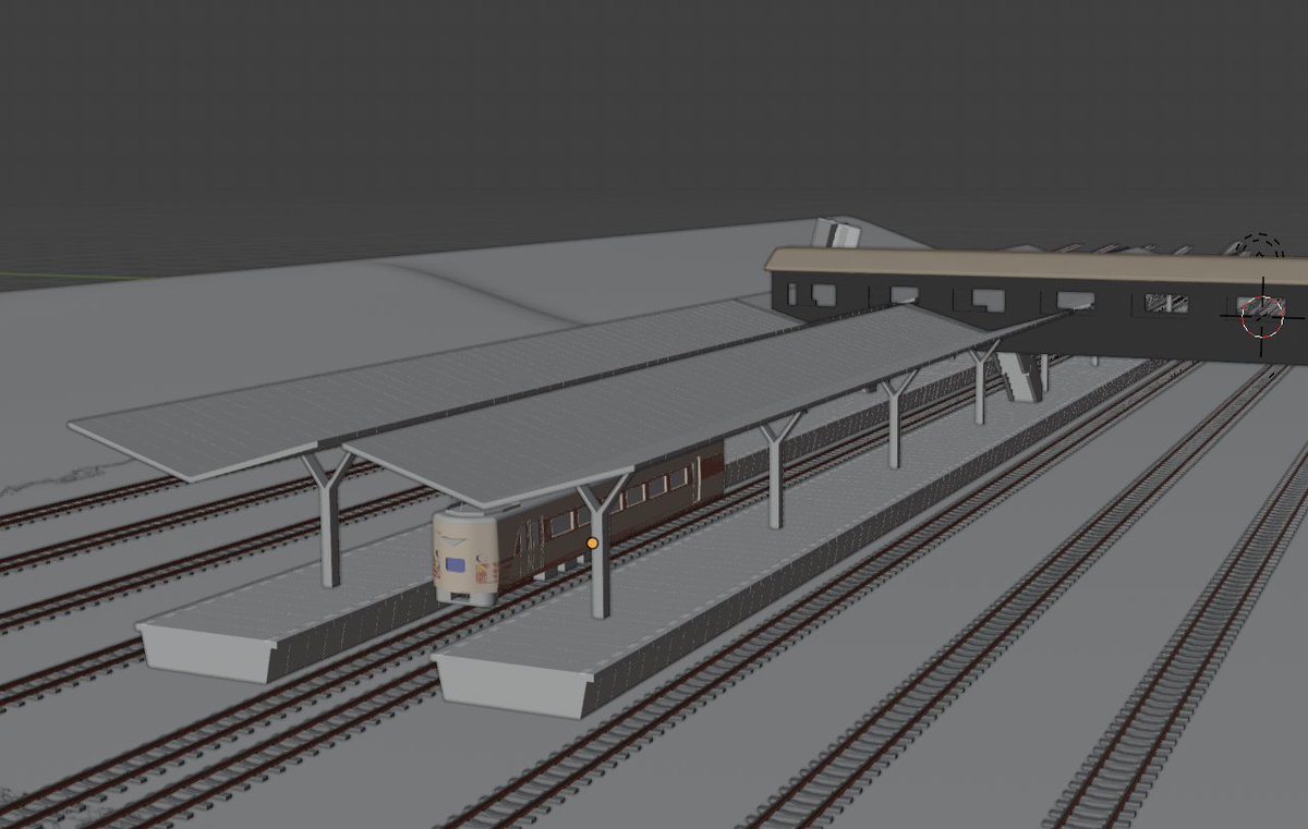#b3d fusionで作ったものをblenderに読み込むのを繰り返してたらなんかすごいことになってた図