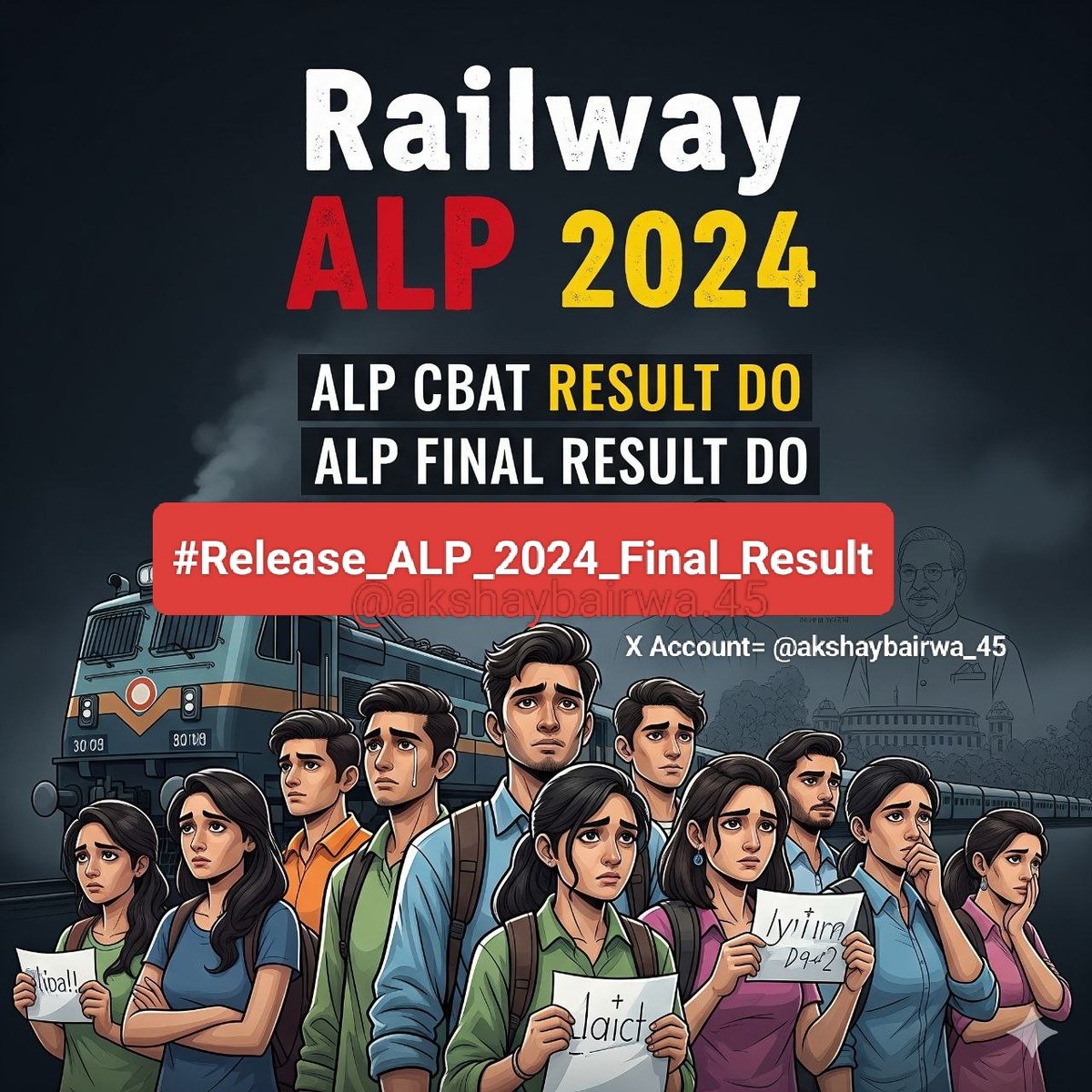 When will the wait of the unemployed end? 

Minister, please answer. 
<a href="/RailMinIndia/">Ministry of Railways</a>
#Release_ALP_2024_Final_Result