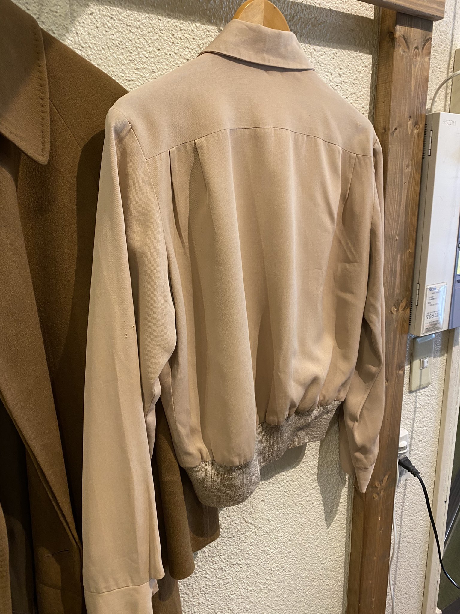 1950s California ギャバジャン ビンテージ 1950'S MADE IN CALIFORNIA BLACK X SALMON FLECK RAYON JACKET