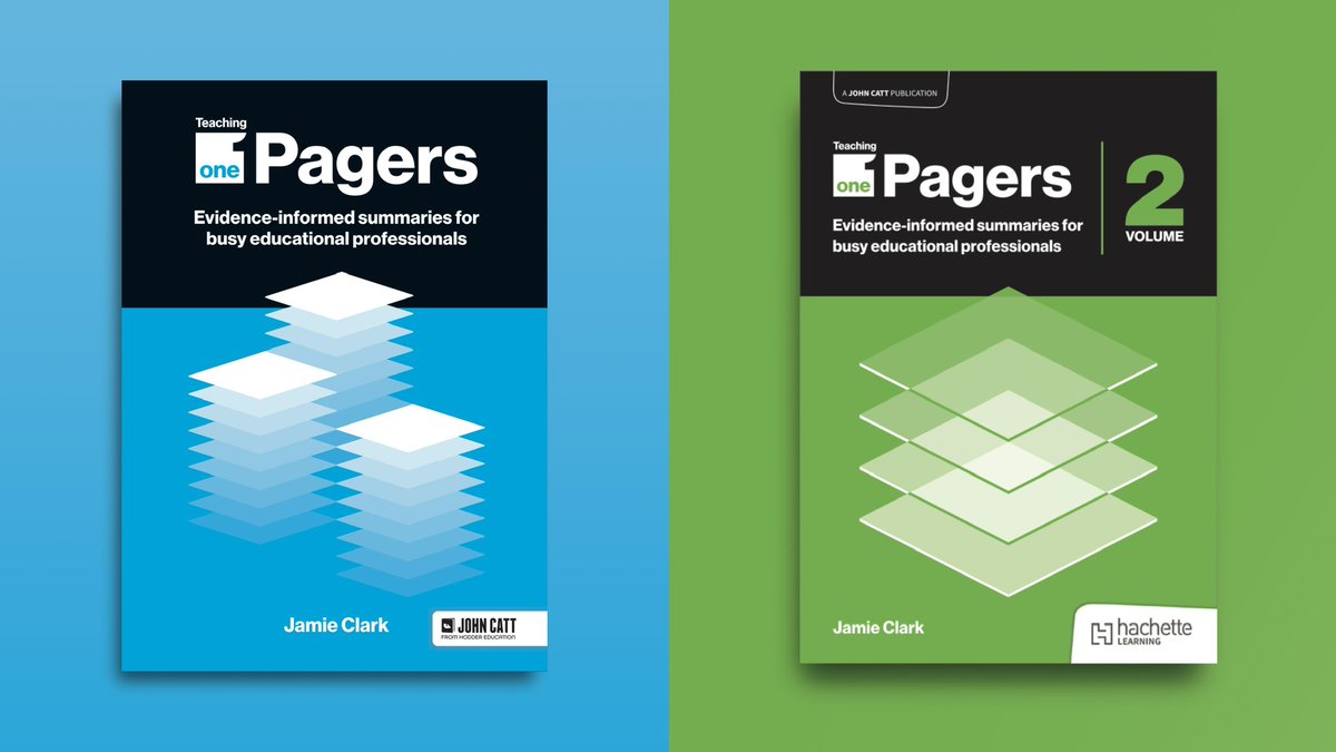 📘📗 With over 120 evidence-informed summaries across both books, Teaching One-Pagers is super useful for busy educators looking to translate research into practice. Whether you’re new to the series or ready for Volume 2, grab your copy now on Amazon or directly from <a href="/HLearningPD/">Hachette Learning Professional Development</a>