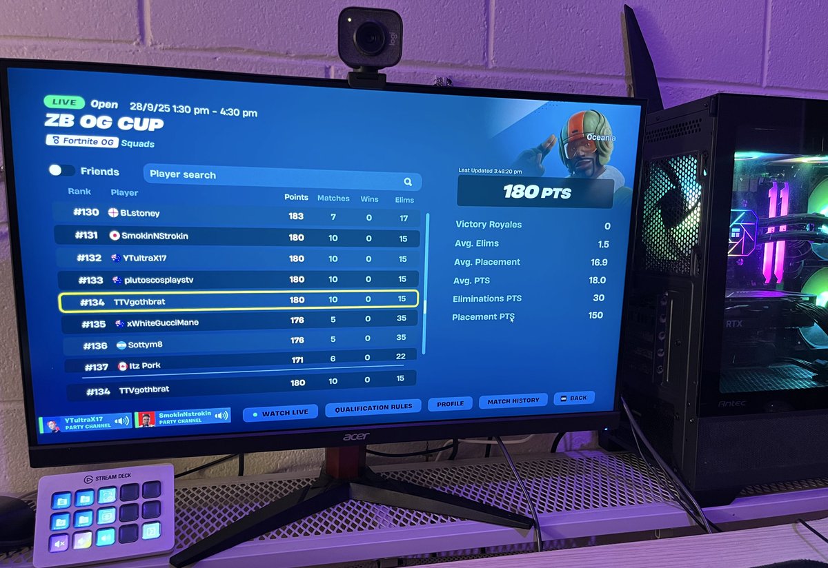 134th in ZB OG CUP with <a href="/YTultraX17/">ultra X17</a> &amp; @plutoscosplays + smokin on 200+ ping 🙏🏼