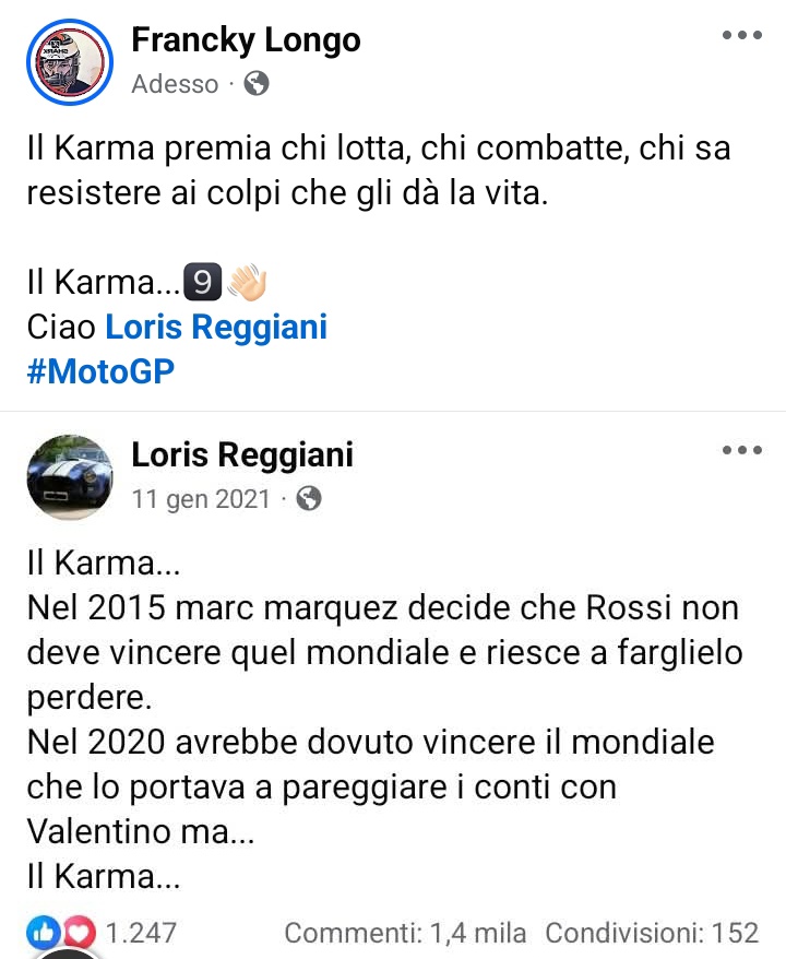 FranckyHawk29's tweet photo. Il Karma premia chi lotta, chi combatte, chi sa resistere ai colpi che gli dà la vita.

Il Karma...9️⃣👋🏻
#MotoGP https://t.co/M7ng8Gs9X0