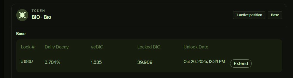 mahidul72715's tweet photo. GN GT
Just grabbed my daily 100 XP on @BioProtocol by staking eco assets.

Holding 1.53 weBiO small stack but it’s mine &amp; still no XP claimed from it.

I sold $BIOMEAI . Still hodling and stacking 🔥

Slow grind no grind. 🚀
#BioProtocol #gBIO https://t.co/RhLefnjkY4