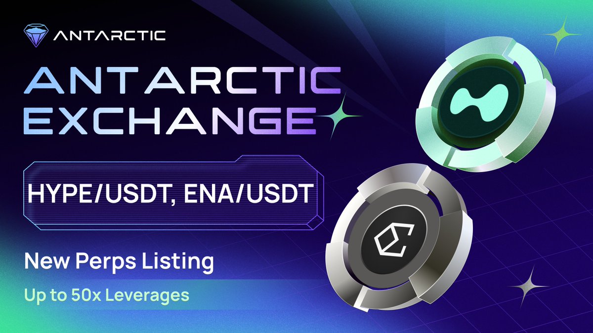 🚀 New Perps Live on Antarctic Exchange!

🔥 HYPE/USDT &amp; ENA/USDT
⚡ Up to 50x leverage
Trade the latest market movers with CEX-level performance &amp; on-chain transparency.

👉 Start trading now &amp; ride the hype!

#Antarctic #Perps #DeFi #ENA #HYPE #DEX