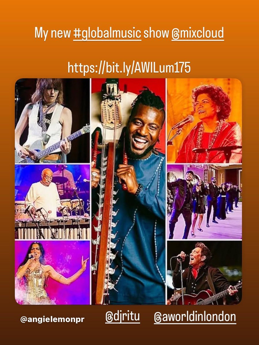 Musical travelling &amp; global gathering in my new mix ft #SuntouSusso <a href="/chandrikatandon/">Chandrika Tandon</a> #ChrissieHynde #DuaLipa #KDLang <a href="/MulatuAstatke1/">Mulatu Astatke</a> <a href="/ArsenPetrosyan8/">Arsen Petrosyan</a> ++🌏🎵
🎧Anytime <a href="/mixcloud/">Mixcloud</a> 👉bit.ly/AWILum175
📻Wednesdays 6pm <a href="/ResonanceFM/">Resonance FM</a> 

#London #world #music #djritu #globalmusic