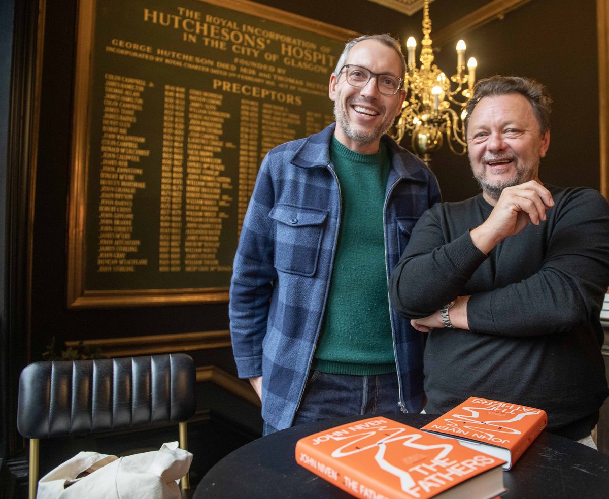 onetakewoop's tweet image. Brilliant day yesterday in a French Glasgow with the legendary John Niven, to celebrate his latest novel The Fathers. His memoir O’Brother is a must read. #Glasgpw #bookevent