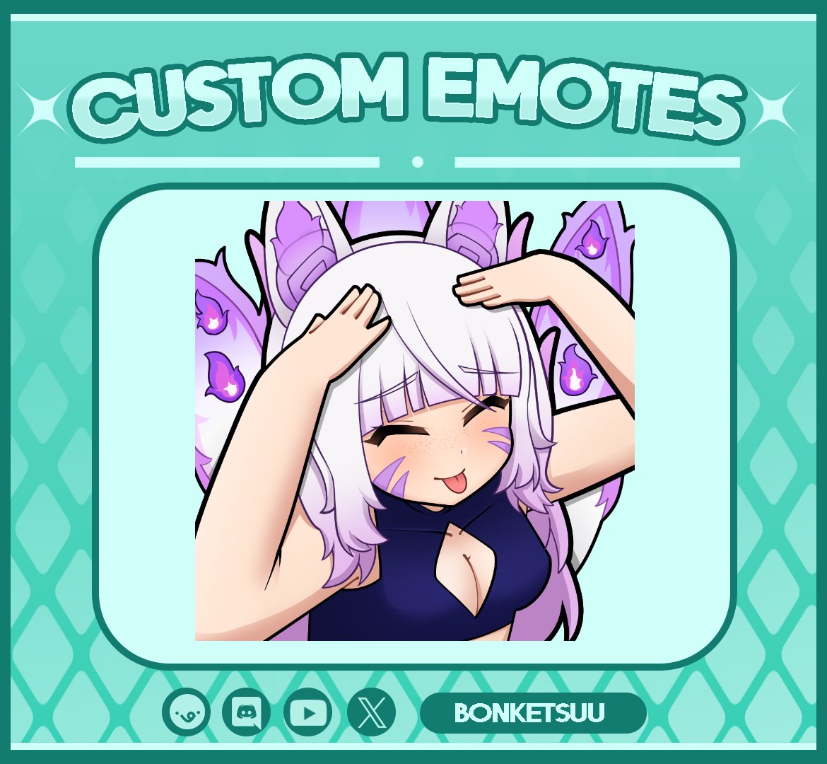 Bonketsuu's tweet photo. 💜Commissions from @KribbyVT 
Thank you very much for Commissions!
.
.
Commission is still available on VGEN : https://t.co/mnkUvjkqCr 

#emotes #art #commissions #commissionsopen #ArtistsOnTwitter #VGen #VGenComm #chibi https://t.co/0TMInsWvVc