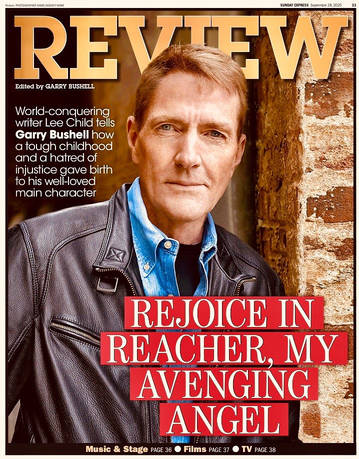 GarryBushell's tweet image. I’m chatting to the great Lee Child, creator of Reacher, in today’s Sunday Express Review &amp;amp; talking telly with Radio X DJ Toby Tarrant. Plus Bushell On The Box on ITV’s 70th. Lee chat &amp;amp; TV reviews also online #reacher #leechild @Daily_Express @LeeChildReacher @tobytarrant