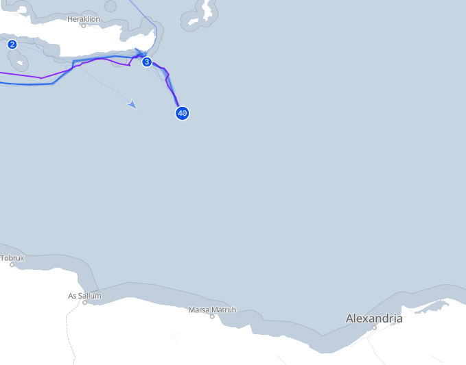 Flotilla unterwegs, momentan Richtung Ägypten