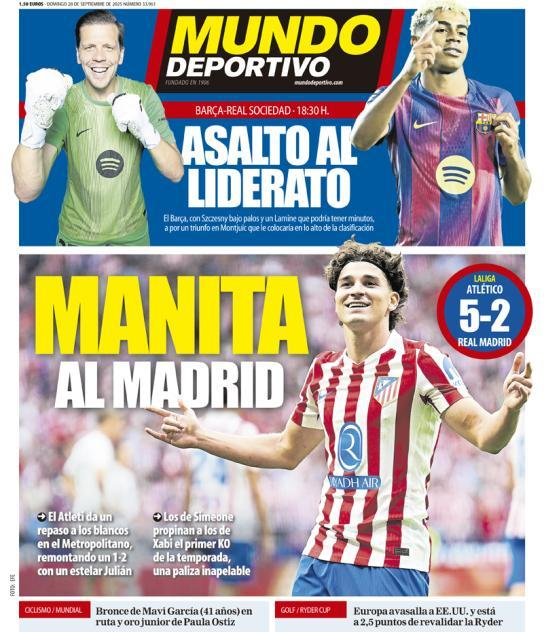 🥱 ¡BUENOS DÍAS! 🥱

🗞️ Estas son las portadas de la prensa deportiva hoy.
