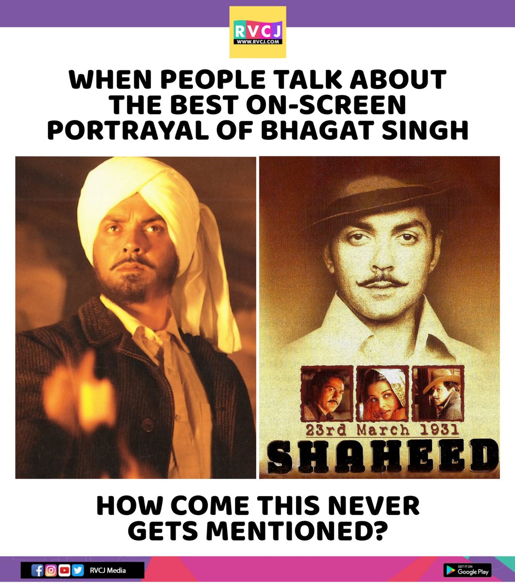 rvcjmovies's tweet image. Why? 😕

#bhagatsingh #bobbydeol #shaheed