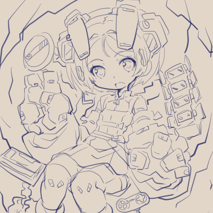 #今月描いた絵を晒そう 
色塗った絵が1枚しかないよ
なおラフとかはここしばらく別垢に投げているのでほぼ観測されてないね・・・ 