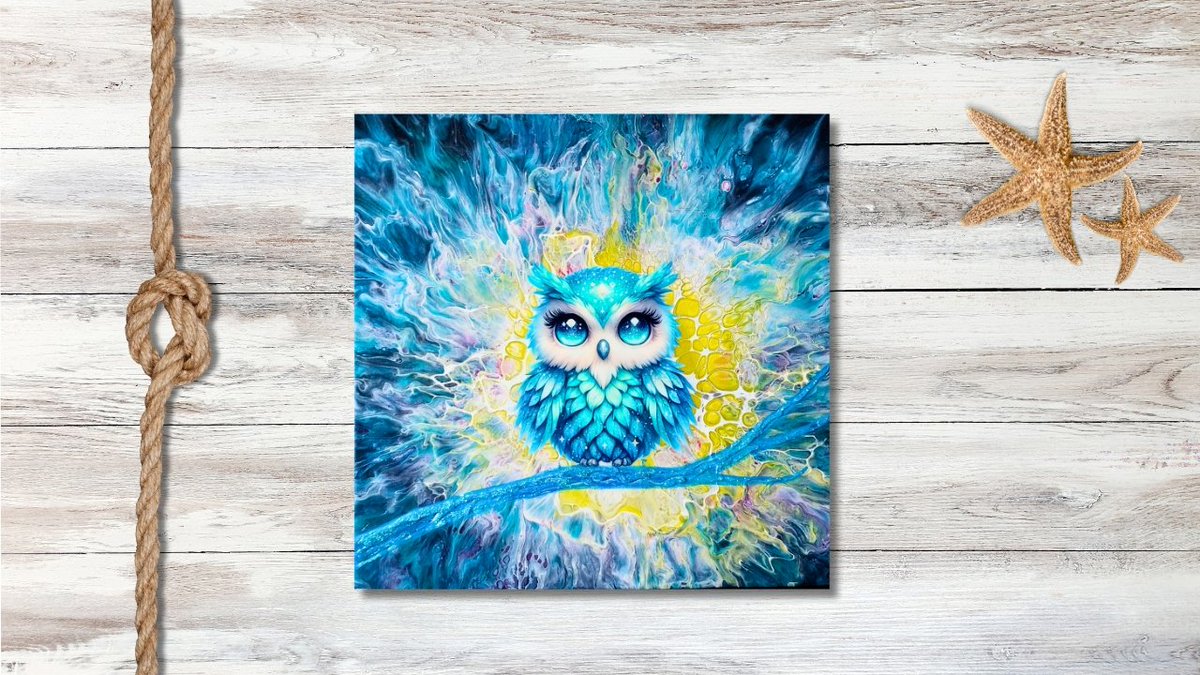 evolution_farms's tweet photo. 💥Starburst Dutch Pour with Whimsical Owl Embellishment 🦉
Quick video here → https://t.co/jAxyXftKPf

#fluidart #acrylicpainting #painting https://t.co/38MkgKIs84