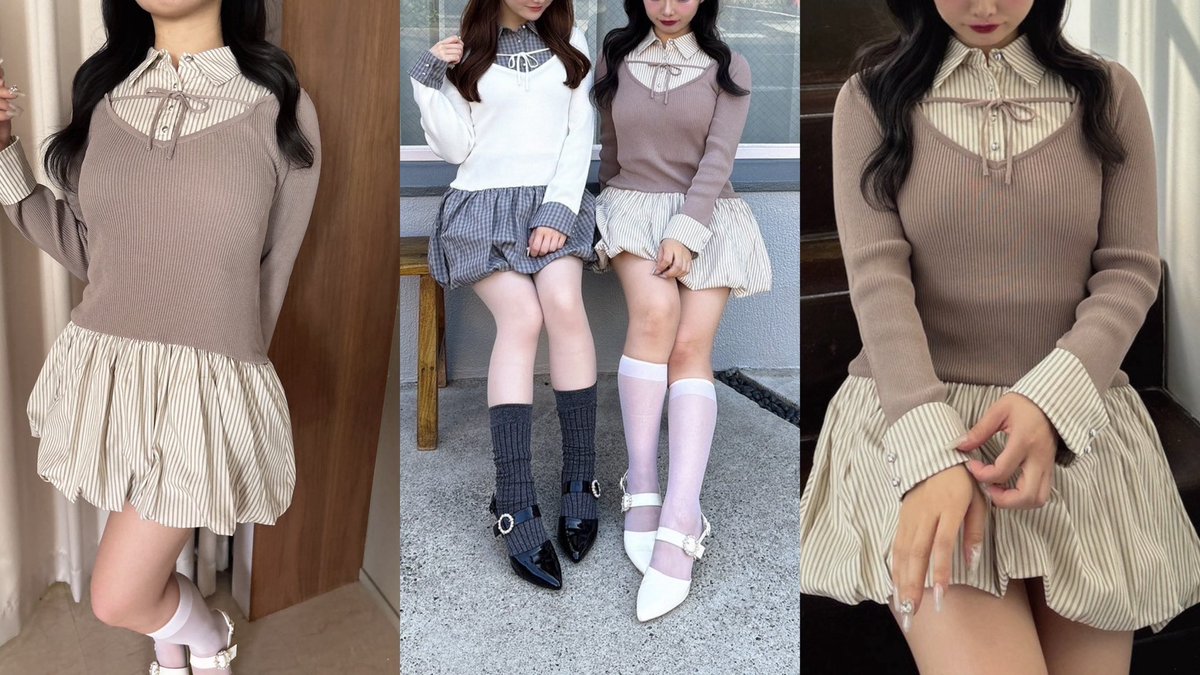 Rilly emulie ♡ ＼ 今着れるワンピース ／ Balloon Knit Mini