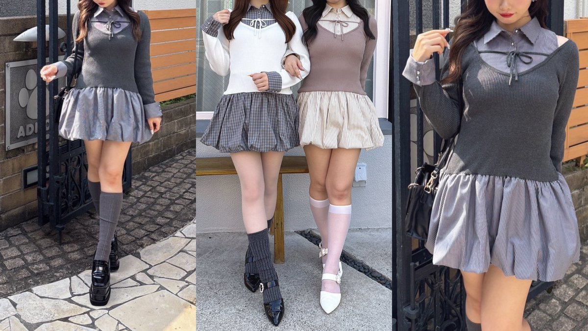 Rilly emulie ♡ ＼ 今着れるワンピース ／ Balloon Knit Mini