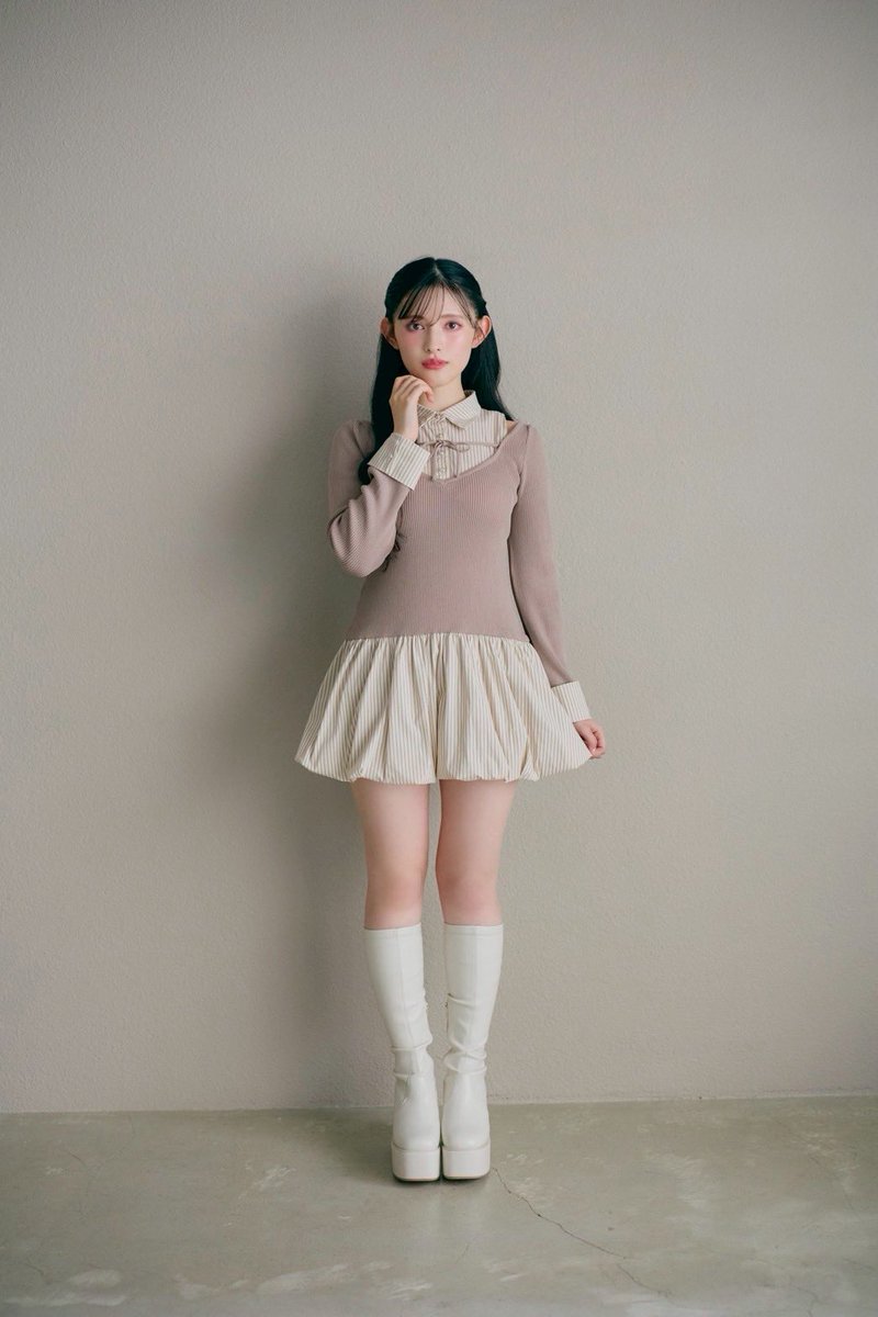 Rilly emulie ♡ ＼ 今着れるワンピース ／ Balloon Knit Mini